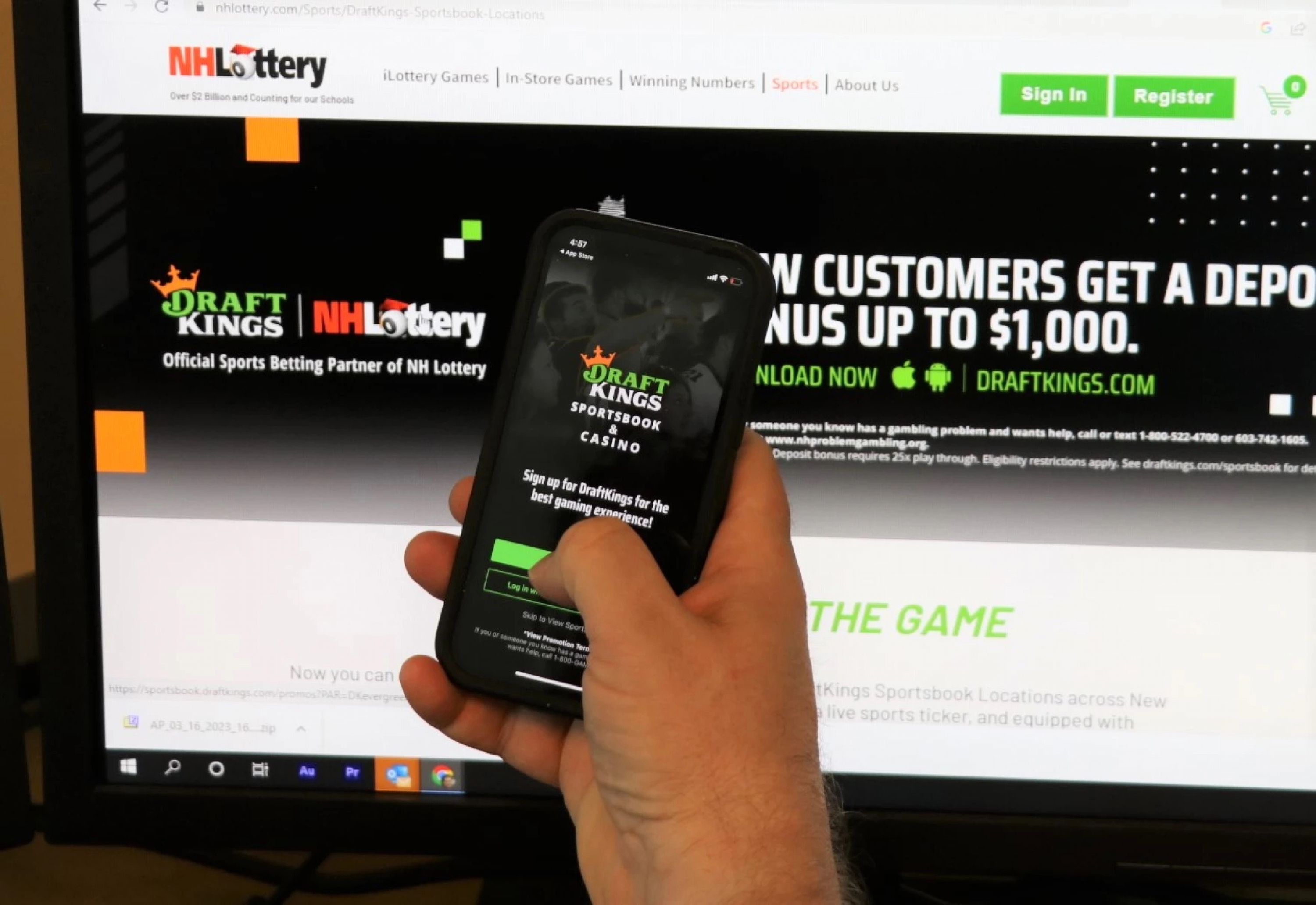 The state of New Hampshire receives revenue from sports wagers made with DraftKings, but officials are worried that people will switch to new prediction market platforms.